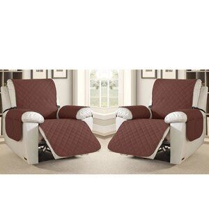 2 brand new in pkg TAOCOCO Waterproof Recliner Chair Covers in Brown color